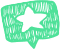comment bubble icon with a star in voyager guru's green brand color