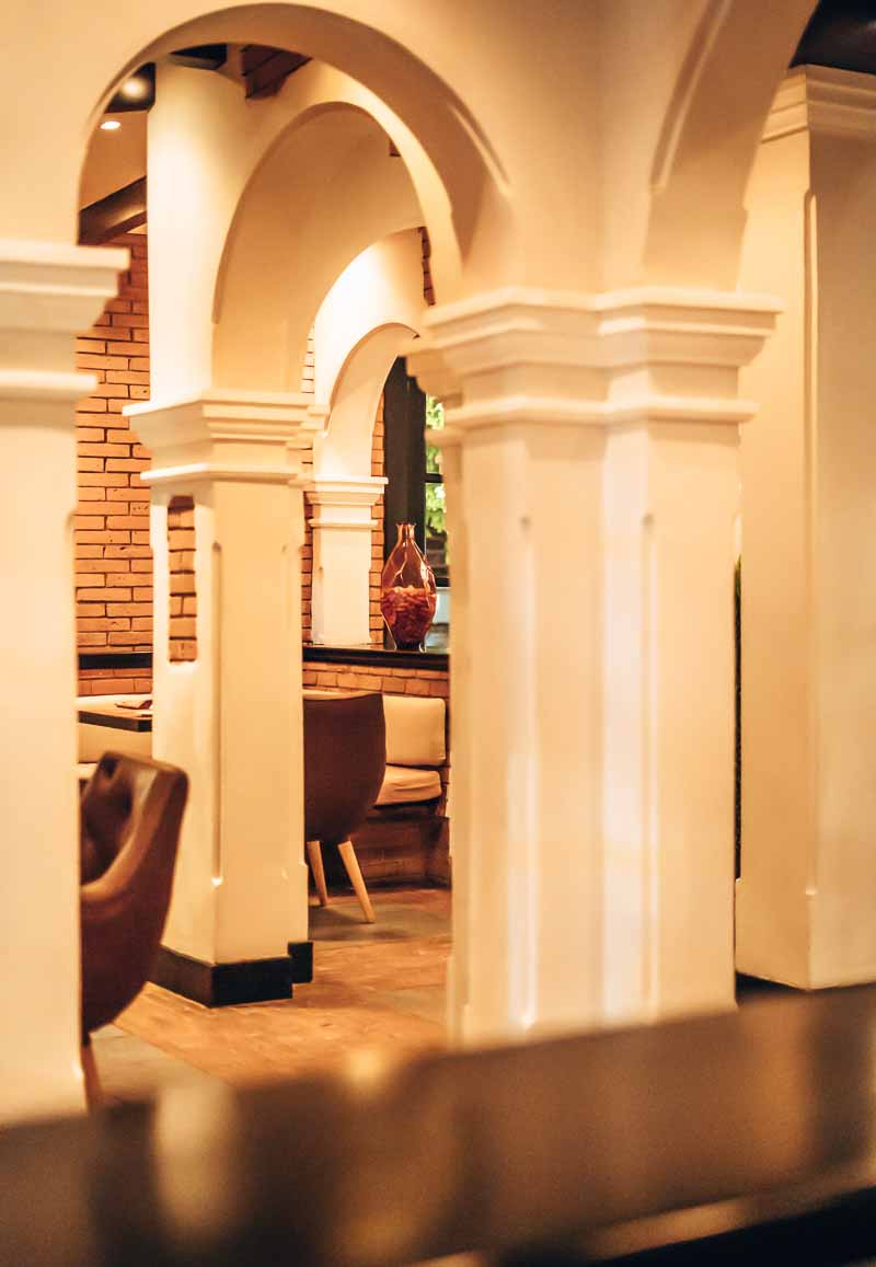 columns in hotel lobby sanctuary cap cana