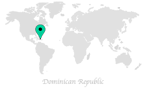Map of where Voyager Guru is in the world, currently in the Dominican Republic