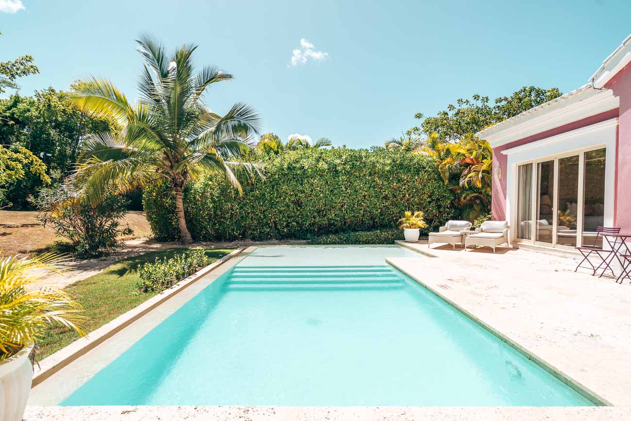 private pool in villa