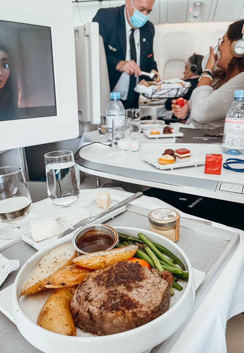 air france business class dining