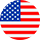 Circular flag of the United States of America